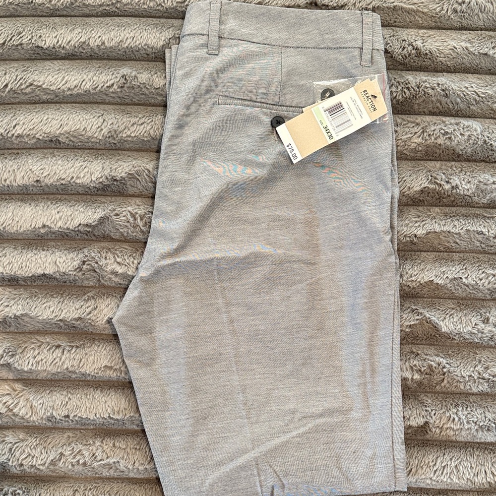 Kenneth Cole Reaction Light Gray Men's Trousers